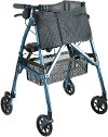 4350-CB Cobalt Blue EZ Fold-N-Go Rollator Walker