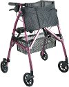 4350-RR Regal Rose EZ Fold-N-Go Rollator Walker
