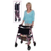 4350-RR Regal Rose EZ Fold-N-Go Rollator Walker-2