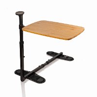 2600 Omni Tray Rotating Bamboo TV Table with Mobility Handle-1