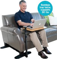 2600 Omni Tray Rotating Bamboo TV Table with Mobility Handle-4