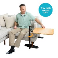 2600 Omni Tray Rotating Bamboo TV Table with Mobility Handle-6