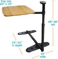 2600 Omni Tray Rotating Bamboo TV Table with Mobility Handle-7