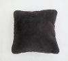Charcoal Gray Faux Fur Chinchilla Throw Pillow