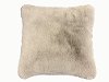 Mocha Brown Faux Fur Chinchilla Throw Pillow