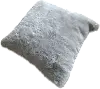 Chinchilla Silver Faux Fur Throw Pillow