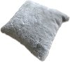 Silver Faux Fur Chinchilla Throw Pillow