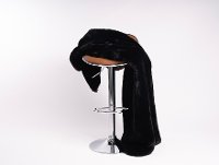 Black Faux Fur Chinchilla Throw Blanket
