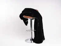 Black Faux Fur Chinchilla Throw Blanket