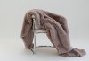 Rose Pink Faux Fur Chinchilla Throw Blanket