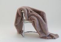 Rose Pink Faux Fur Chinchilla Throw Blanket