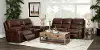 Clearance Spencer Brown Reclining Sofa and Loveseat Set