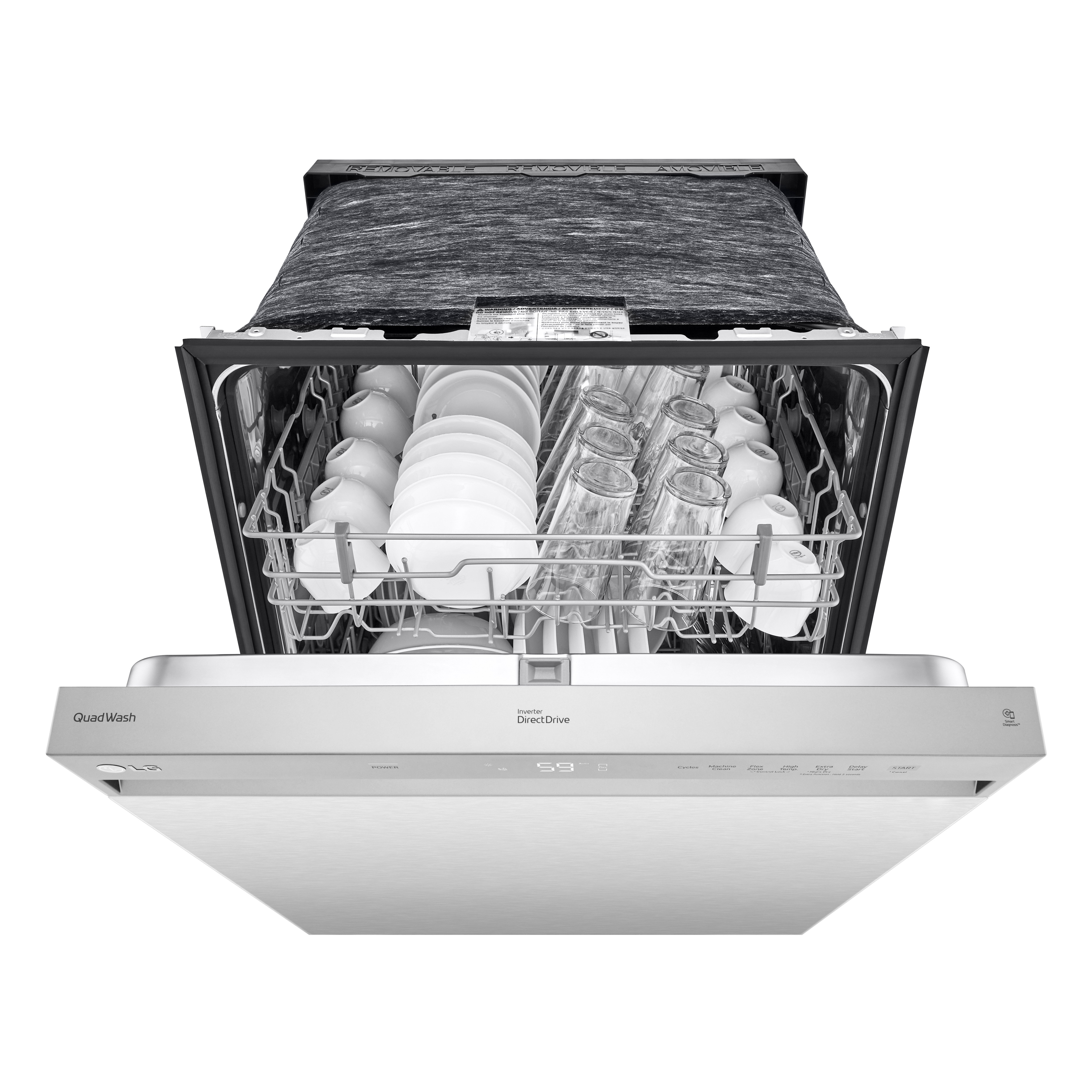 LDFN3432T LG Front Control Dishwasher - Stainless Steel-2