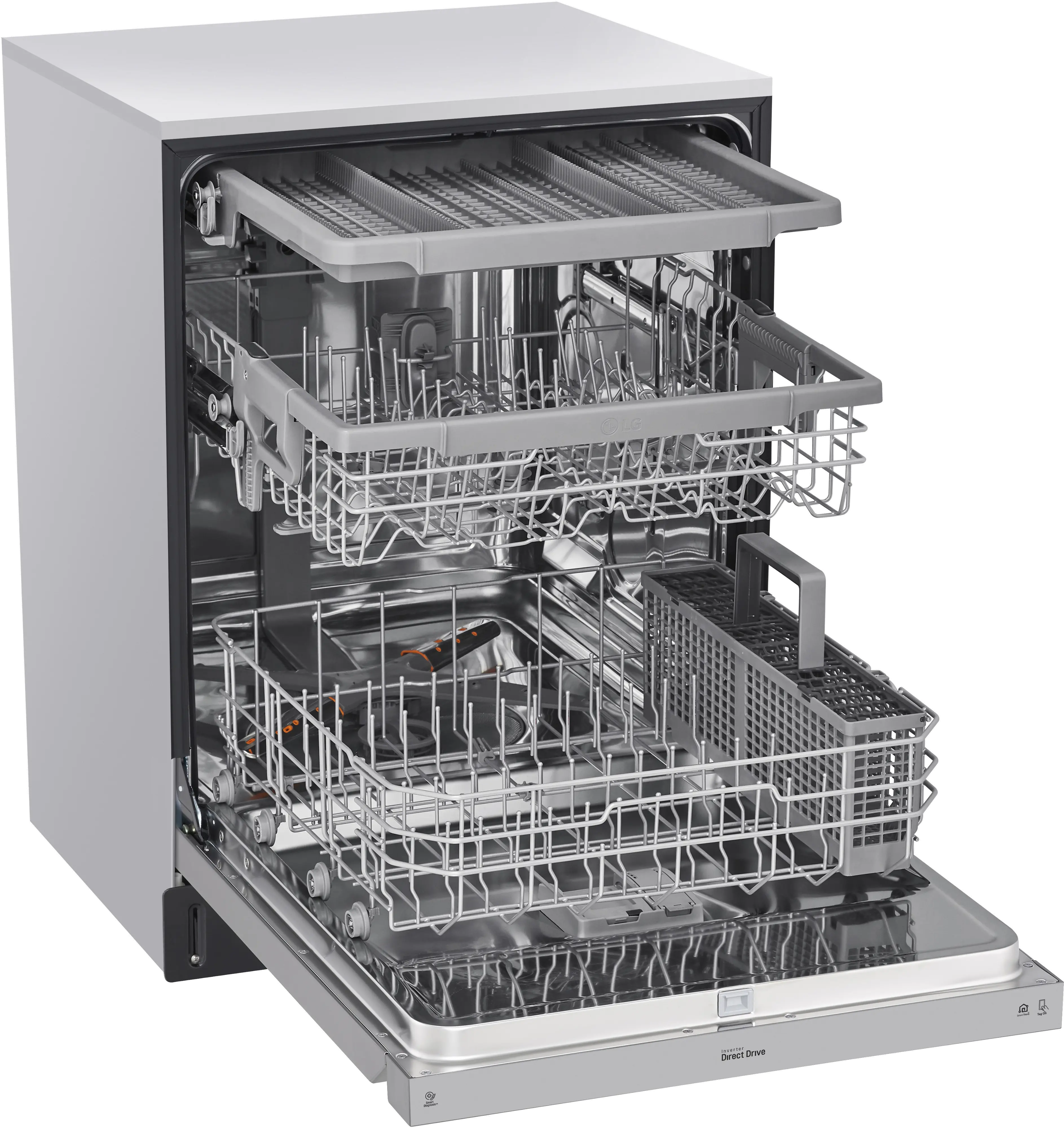 LDFN4542S LG Front Control Dishwasher - Stainless Steel-3