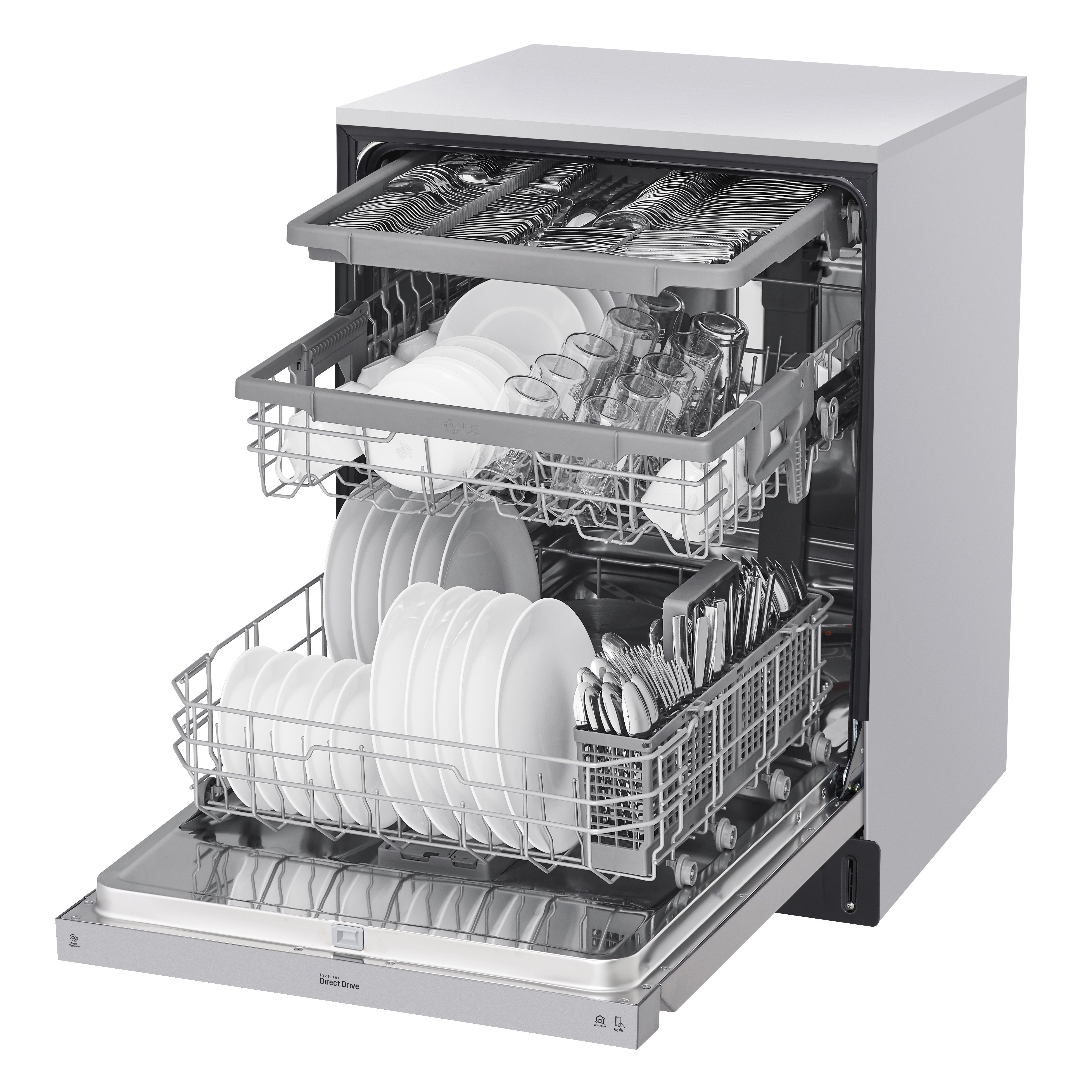 LDFN4542S LG Front Control Dishwasher with Smart Home Features - Stainless Steel-2