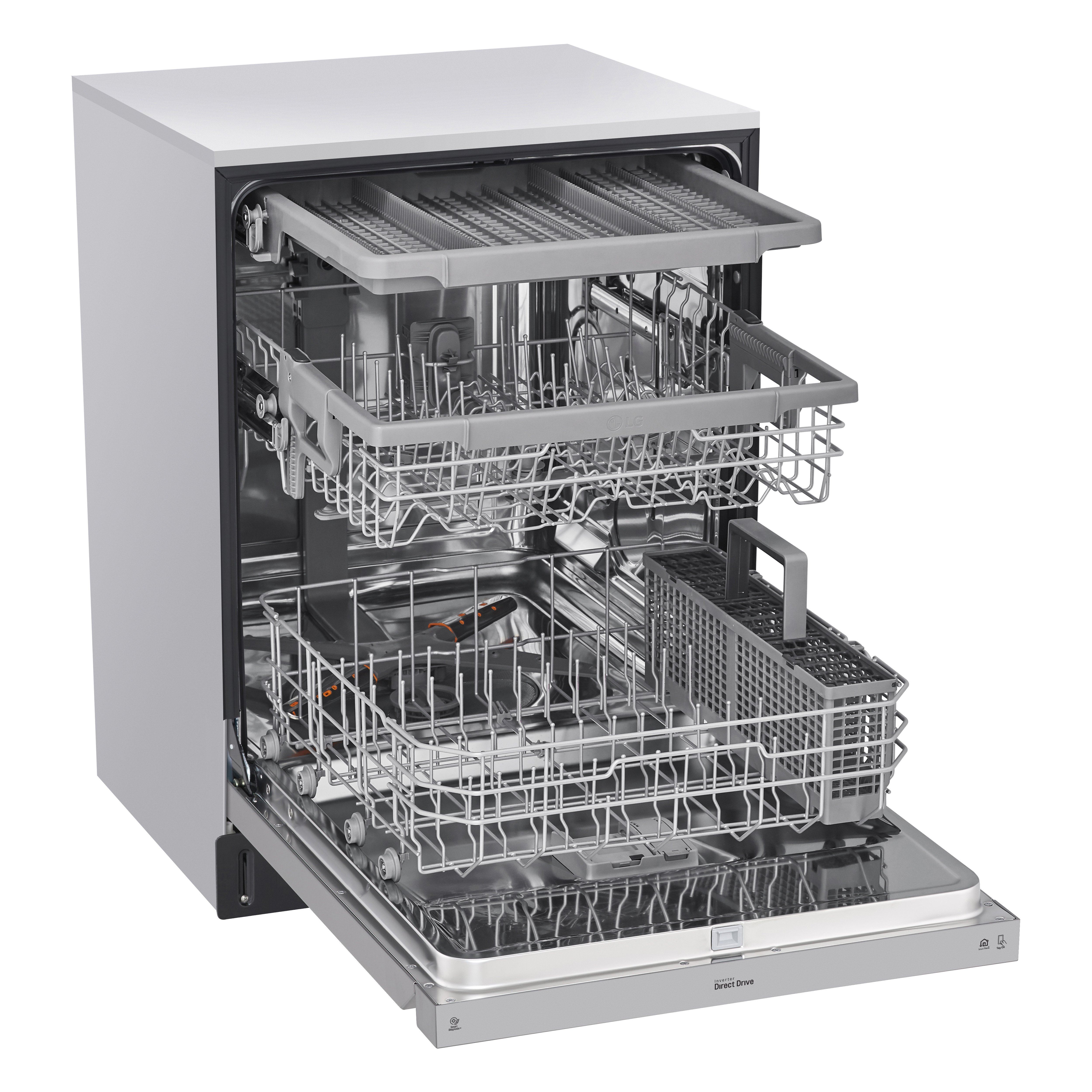 LDFN4542S LG Front Control Dishwasher with Smart Home Features - Stainless Steel-3