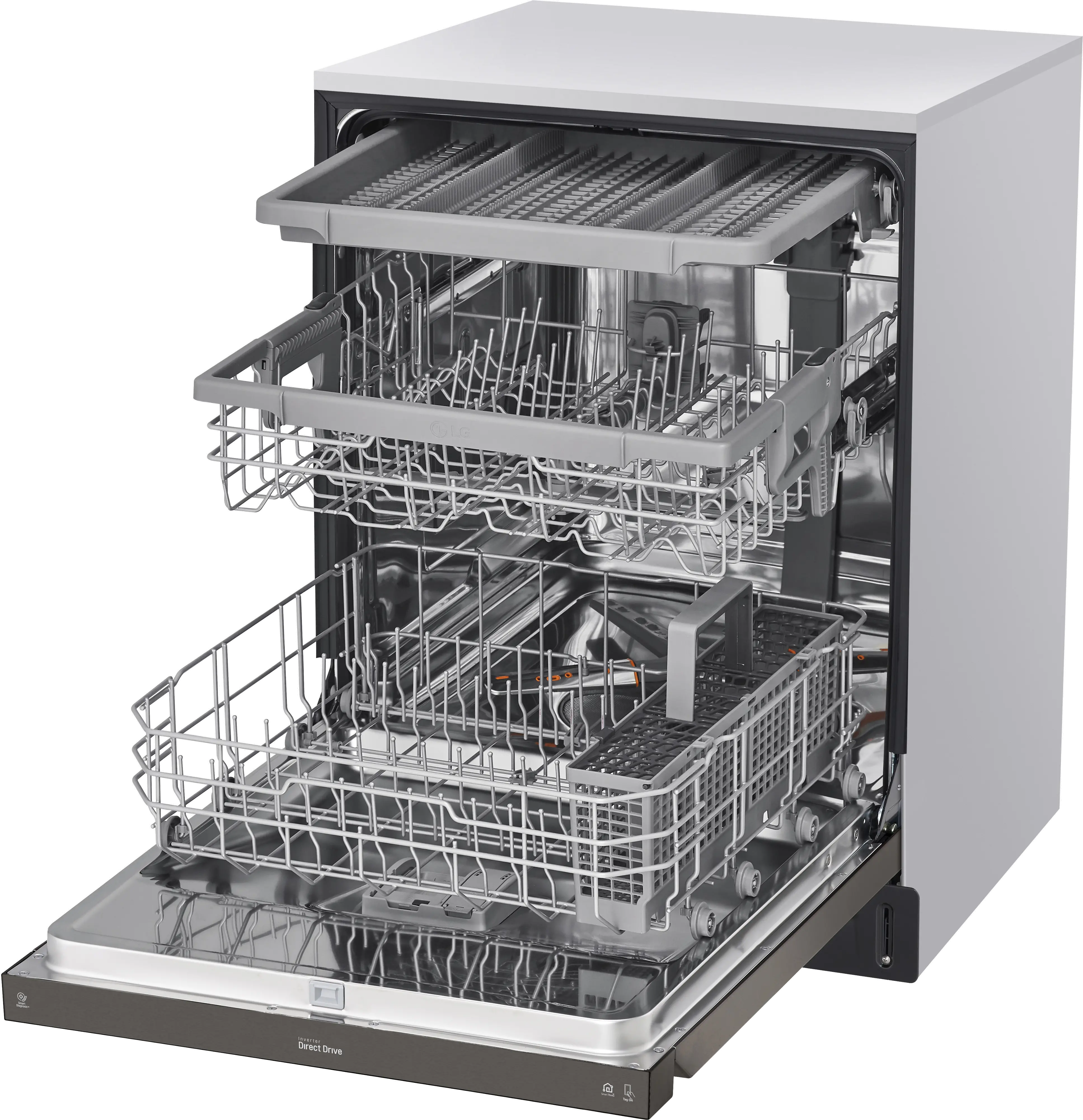 LDFN4542D LG Front Control Dishwasher - Black Stainless Steel-3