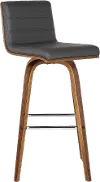 Vienna Gray and Brown Swivel Counter Height Stool