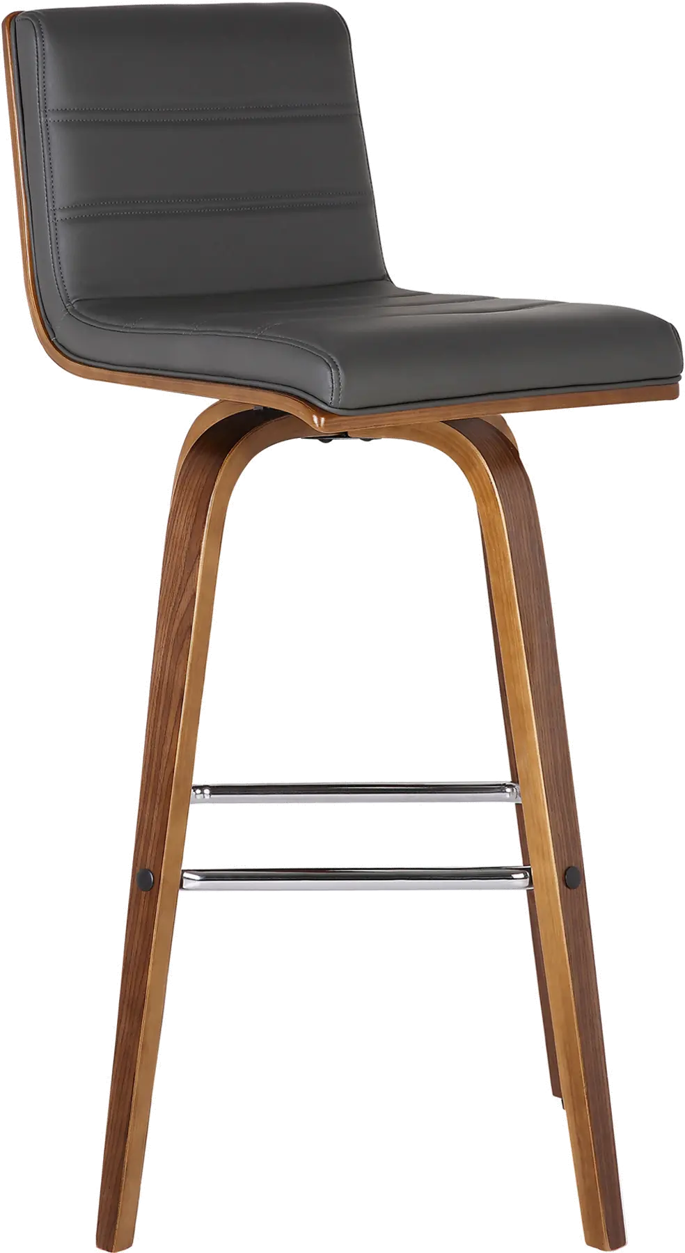 Walnut Brown and Gray Swivel Bar Stool - Vienna-1