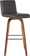 Walnut Brown and Gray Swivel Bar Stool - Vienna