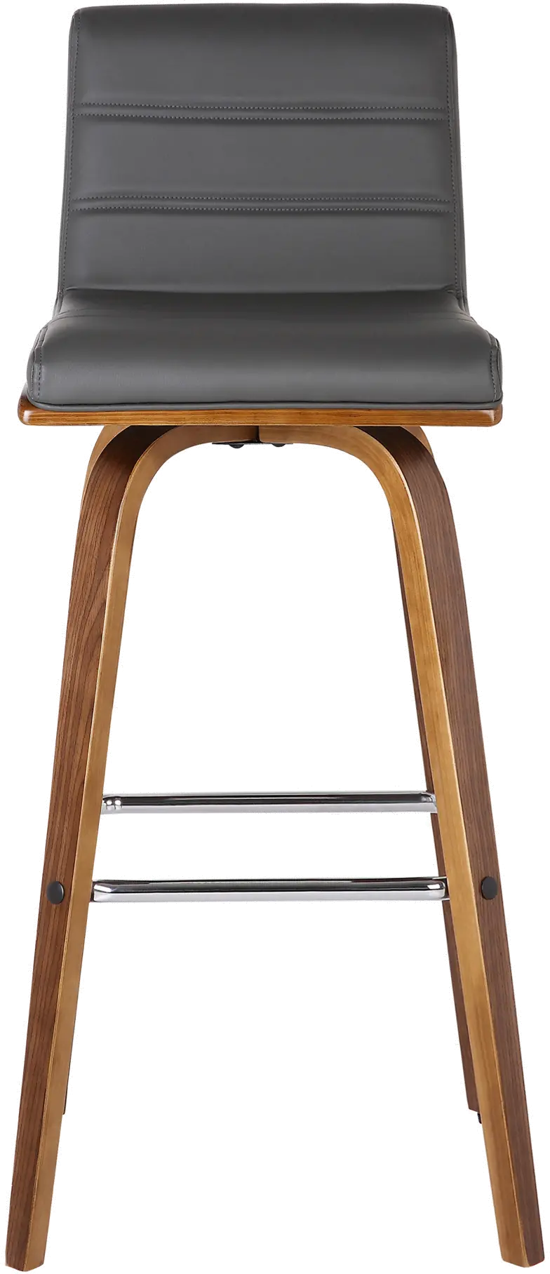 Walnut Brown and Gray Swivel Bar Stool - Vienna-3