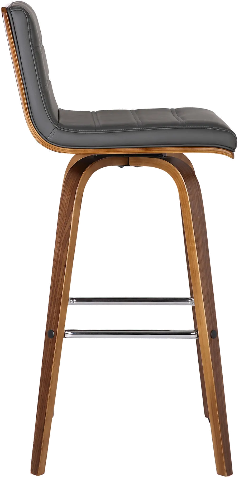 Walnut Brown and Gray Swivel Bar Stool - Vienna-4