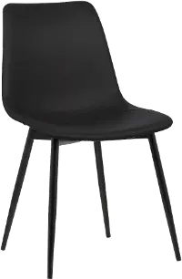 Contemporary Black Upholstered Dining Room Chair - Monte