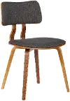 LCJASIWACH Jaguar Charcoal Gray Upholstered Dining Room Chair