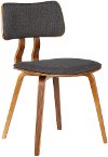 Mid Century Modern Charcoal Gray Upholstered Dining Room Chair - Jaguar