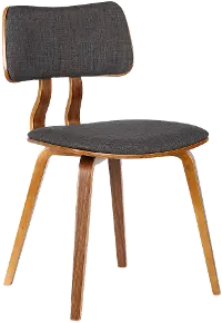 Mid Century Modern Charcoal Gray Upholstered Dining Room Chair - Jaguar