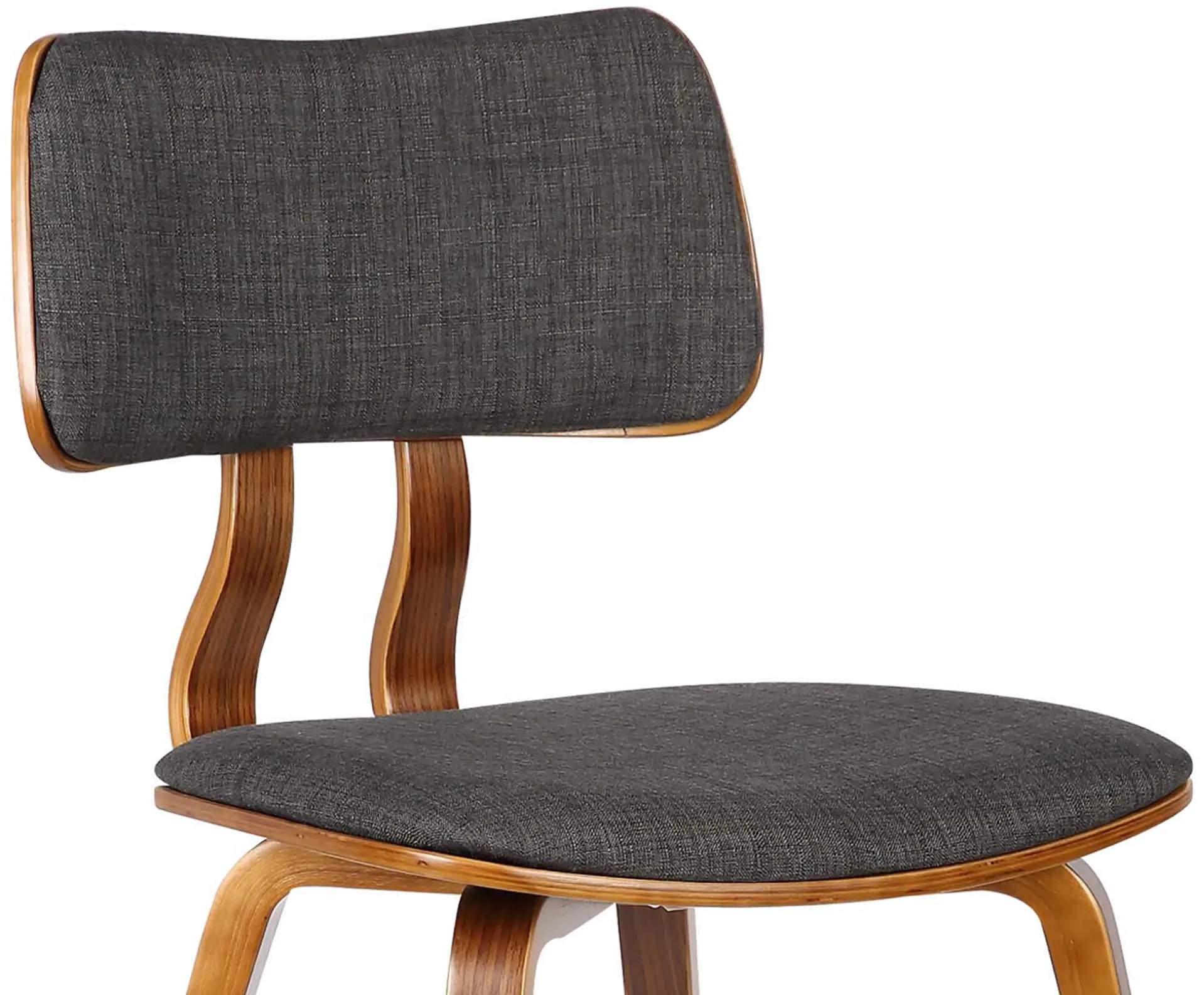 Mid Century Modern Charcoal Gray Upholstered Dining Room Chair - Jaguar-6