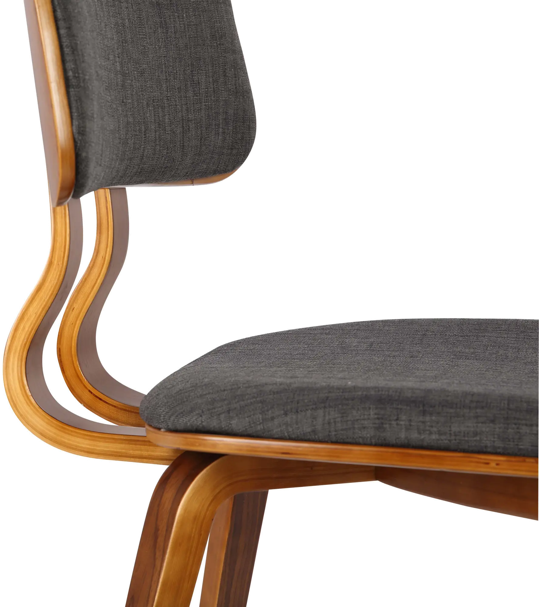 Mid Century Modern Charcoal Gray Upholstered Dining Room Chair - Jaguar-7