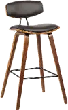 LCFOBAWABR26 Mid Century Modern Upholstered Counter Height Stool - Fox