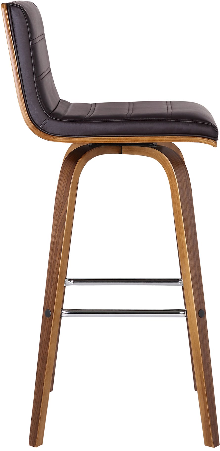 Walnut Brown and Brown Swivel Bar stool - Vienna-4