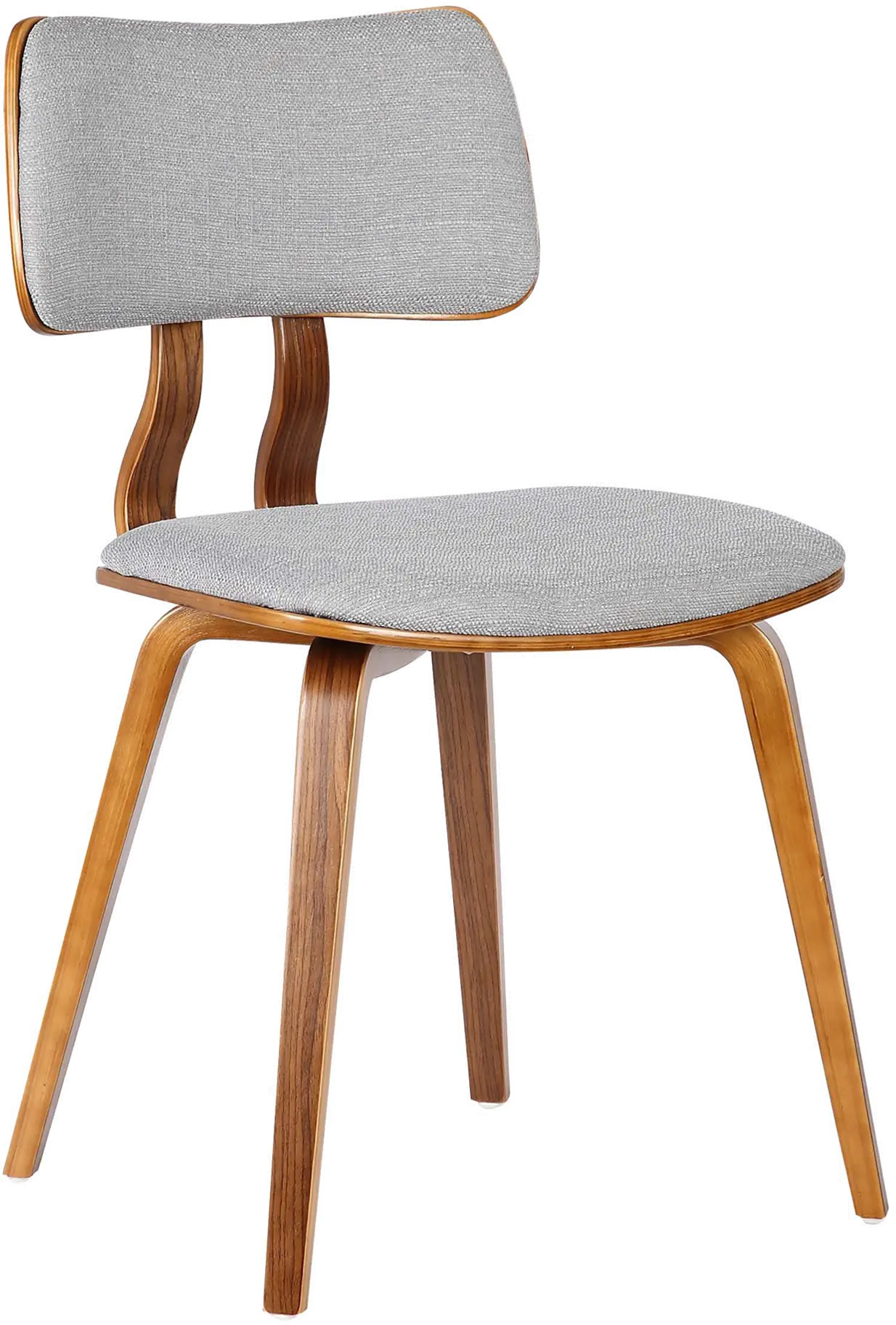 Mid Century Modern Light Gray Upholstered Dining Room Chair - Jaguar-1