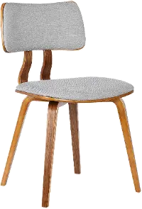 Mid Century Modern Light Gray Upholstered Dining Room Chair - Jaguar