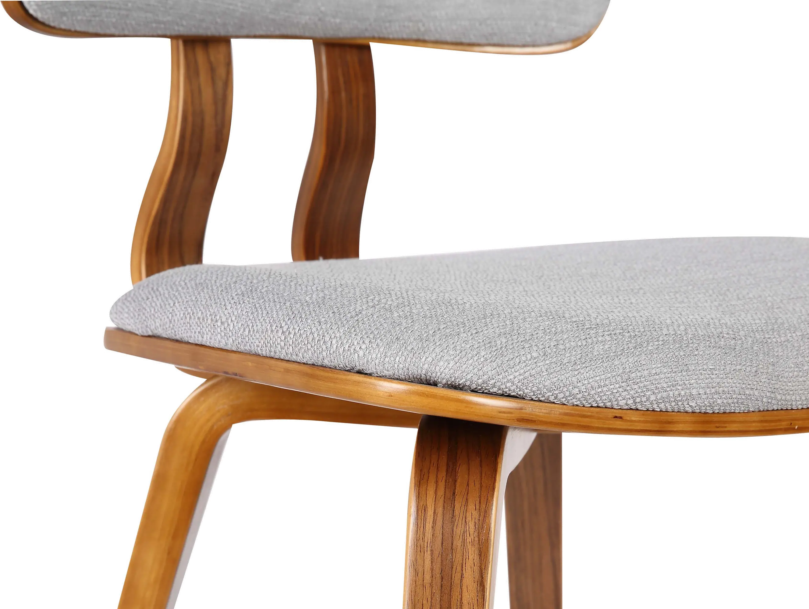 Mid Century Modern Light Gray Upholstered Dining Room Chair - Jaguar-7
