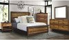 Modern Rustic Natural 4 Piece Queen Bedroom Set - Cliff