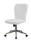 Tiffany White and Gold Fur Office Chair