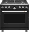 CGY366P3TD1 Cafe 6.2 cu ft Gas Range - Matte Black 36 Inch