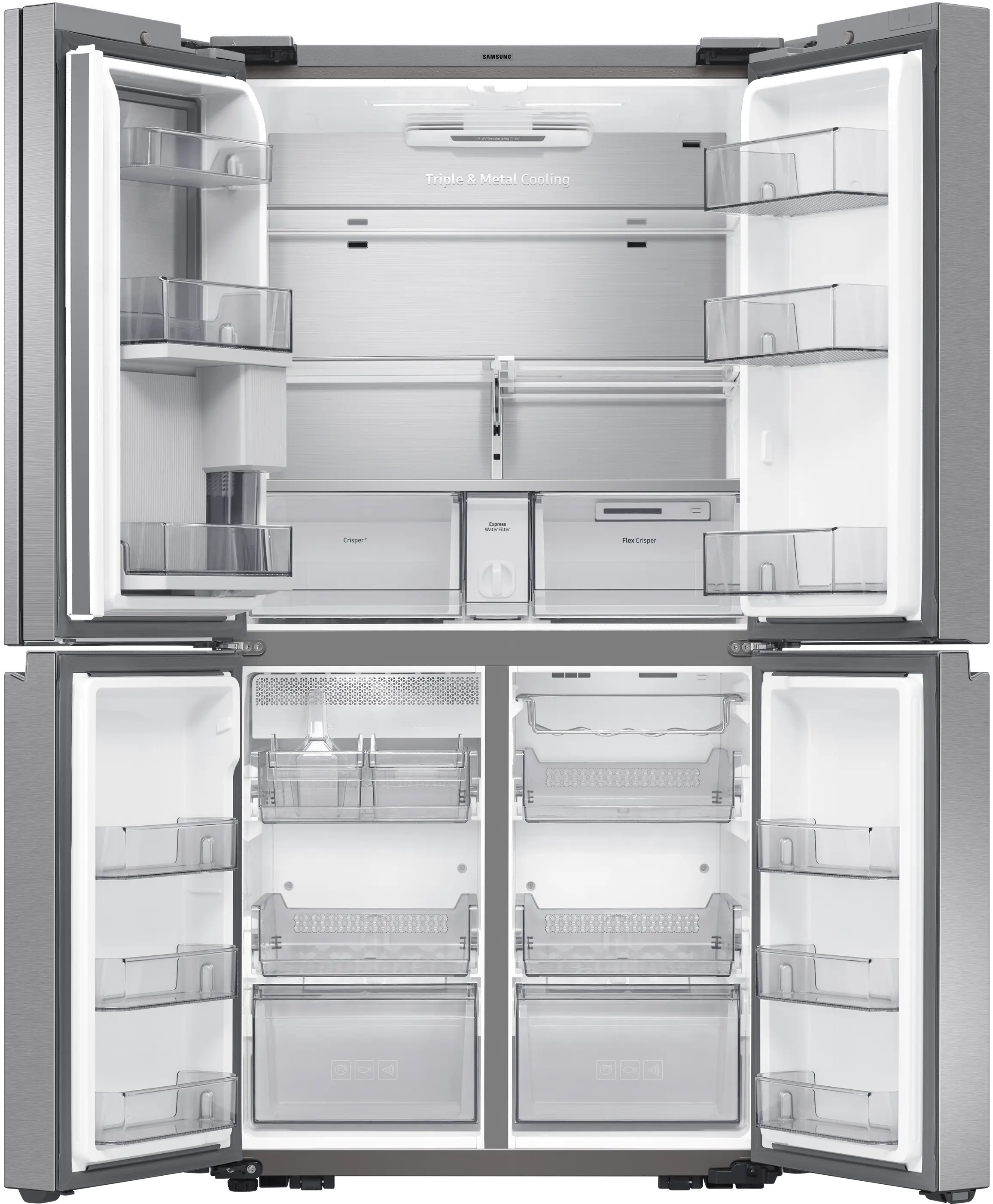 RF23A9771SR Samsung 23 cu ft 4 Door Flex Refrigerator - Counter Depth Stainless Steel-2