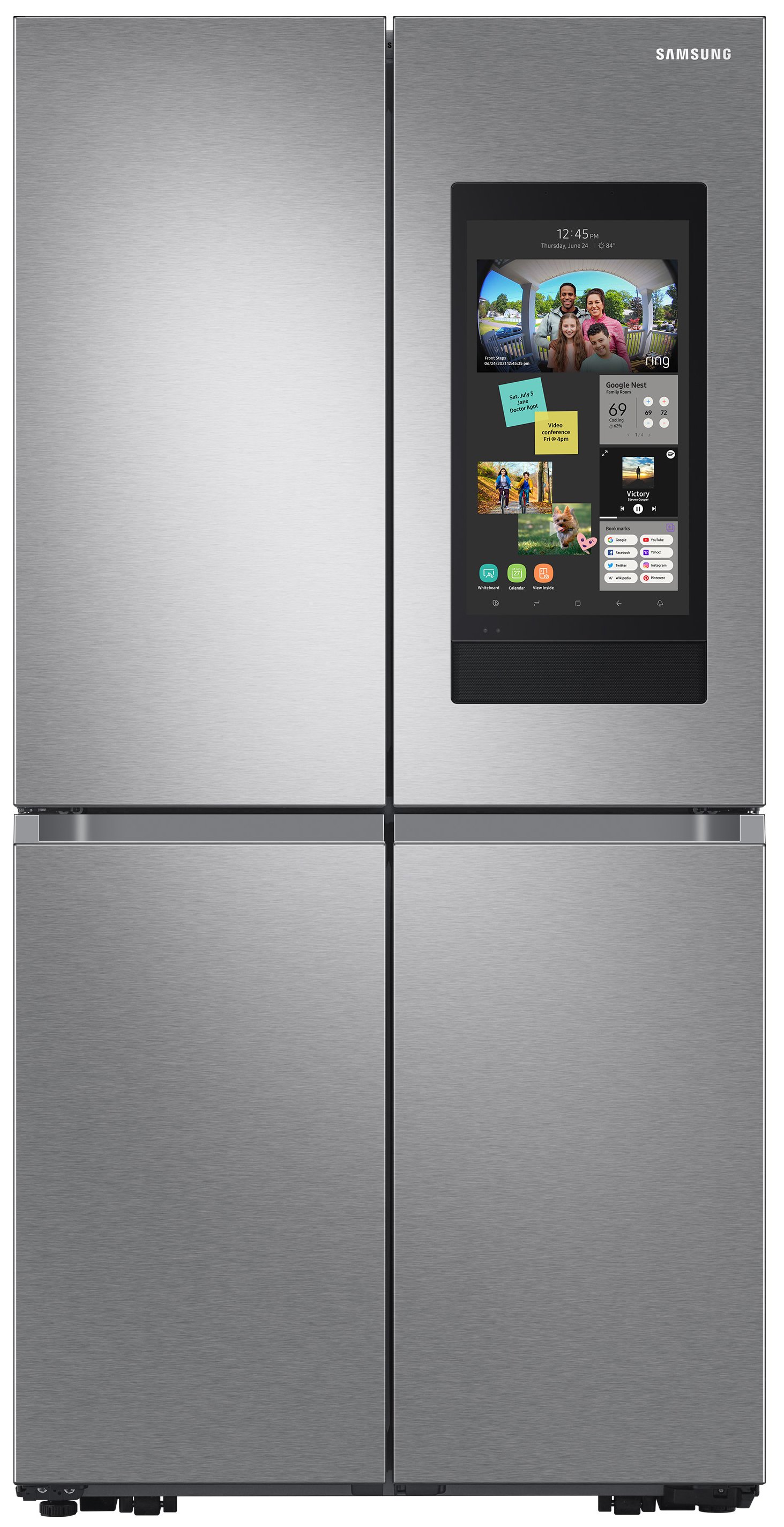RF23A9771SR Samsung 23 cu ft Counter Depth Flex Refrigerator with Family Hub - 36 W Fingerprint Resistant Stainless Steel-1