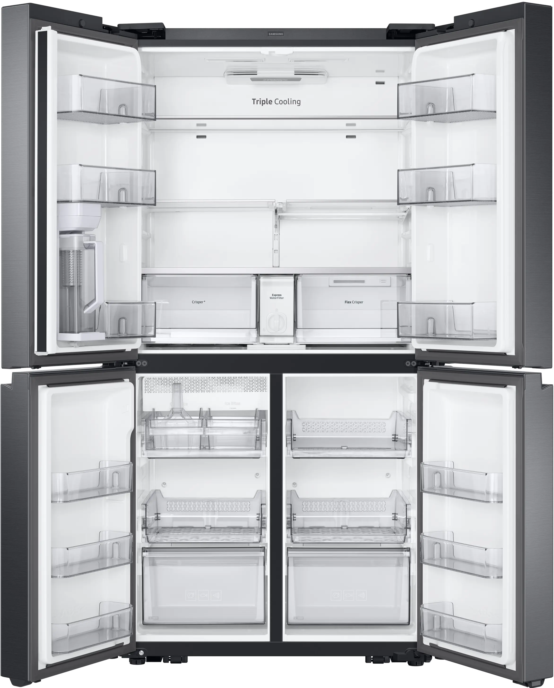 RF23A9071SG Samsung 23 cu ft 4 Door Flex Refrigerator - Counter Depth Black Stainless Steel-3