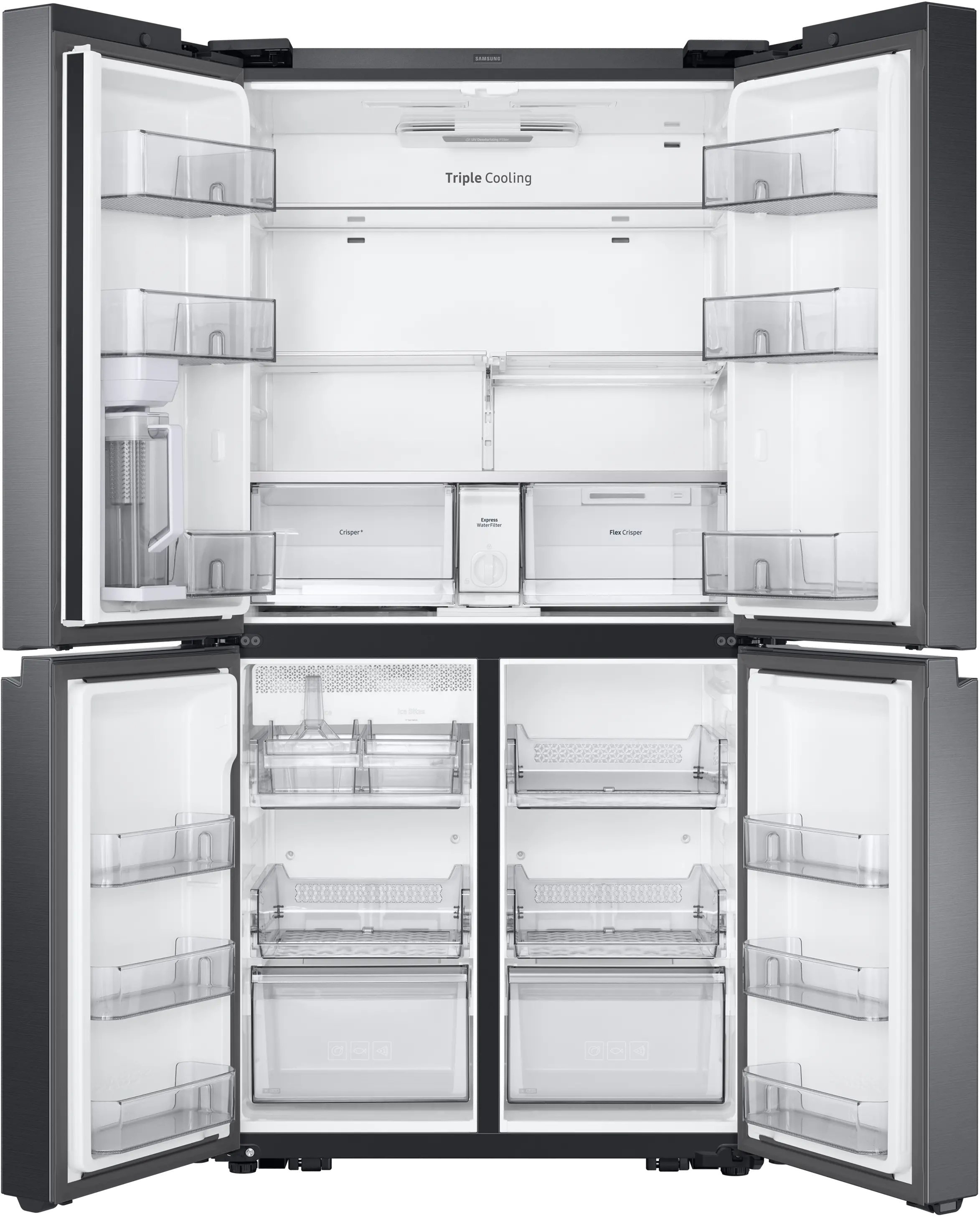 RF29A9071SG Samsung 29.2 cu ft 4 Door Flex Refrigerator - Black Stainless Steel-2
