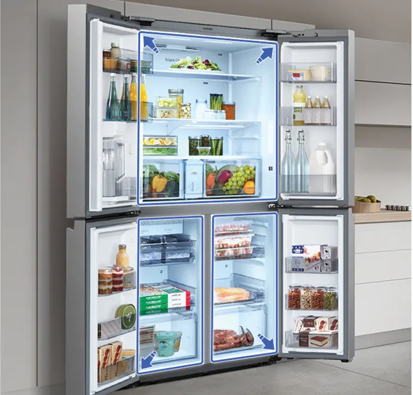 RF29A9071SR Samsung 29.2 cu ft 4 Door Flex Refrigerator - Stainless Steel-6