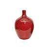 15 Inch Red Glass Bottle