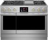 ZDP484NGTSS Monogram 48 Inch Professional Dual Fuel Smart Range with Griddle and Grill - Stainless Steel