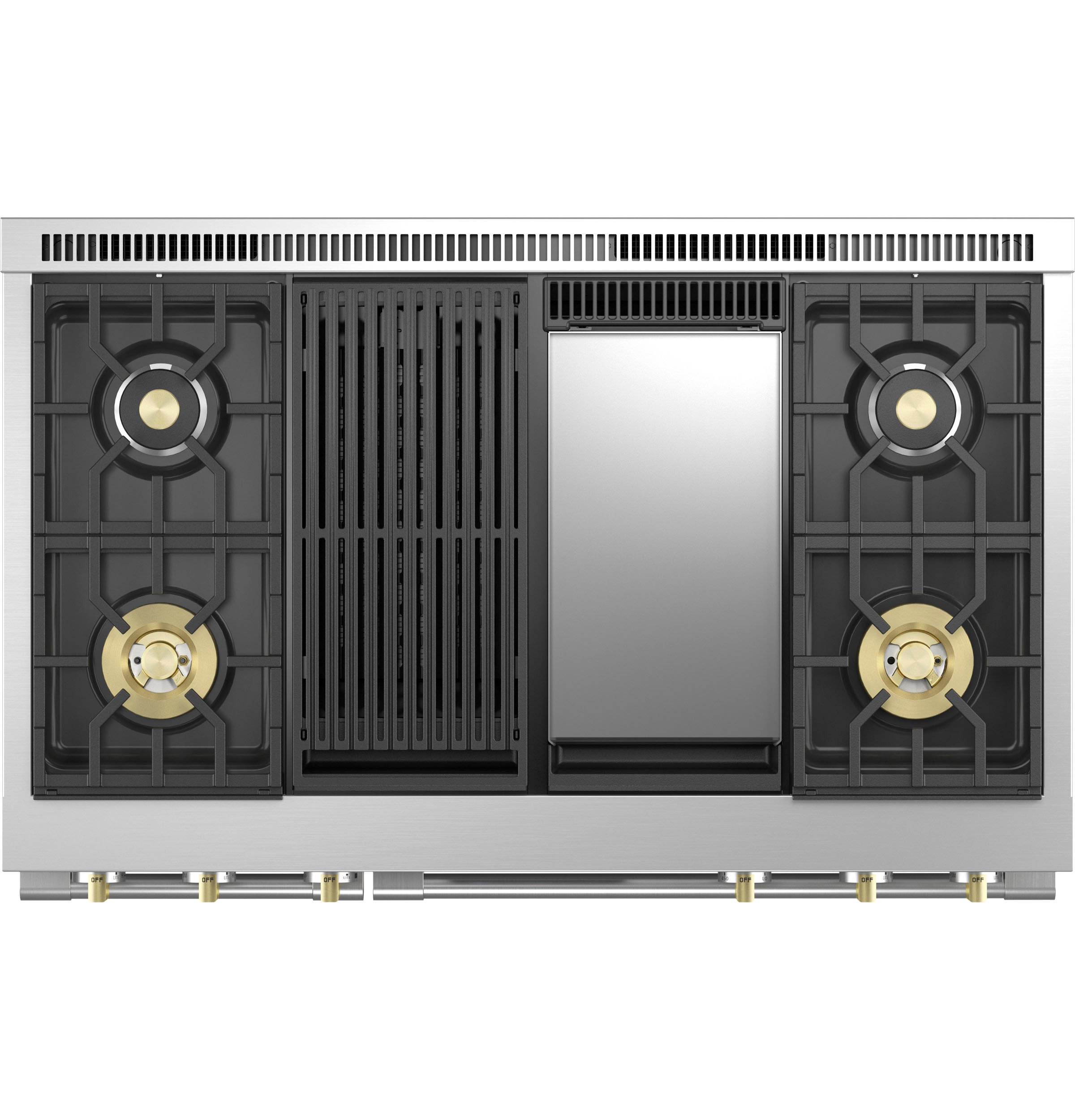 ZDP484NGTSS Monogram 48 Inch Professional Dual Fuel Smart Range with Griddle and Grill - Stainless Steel-2