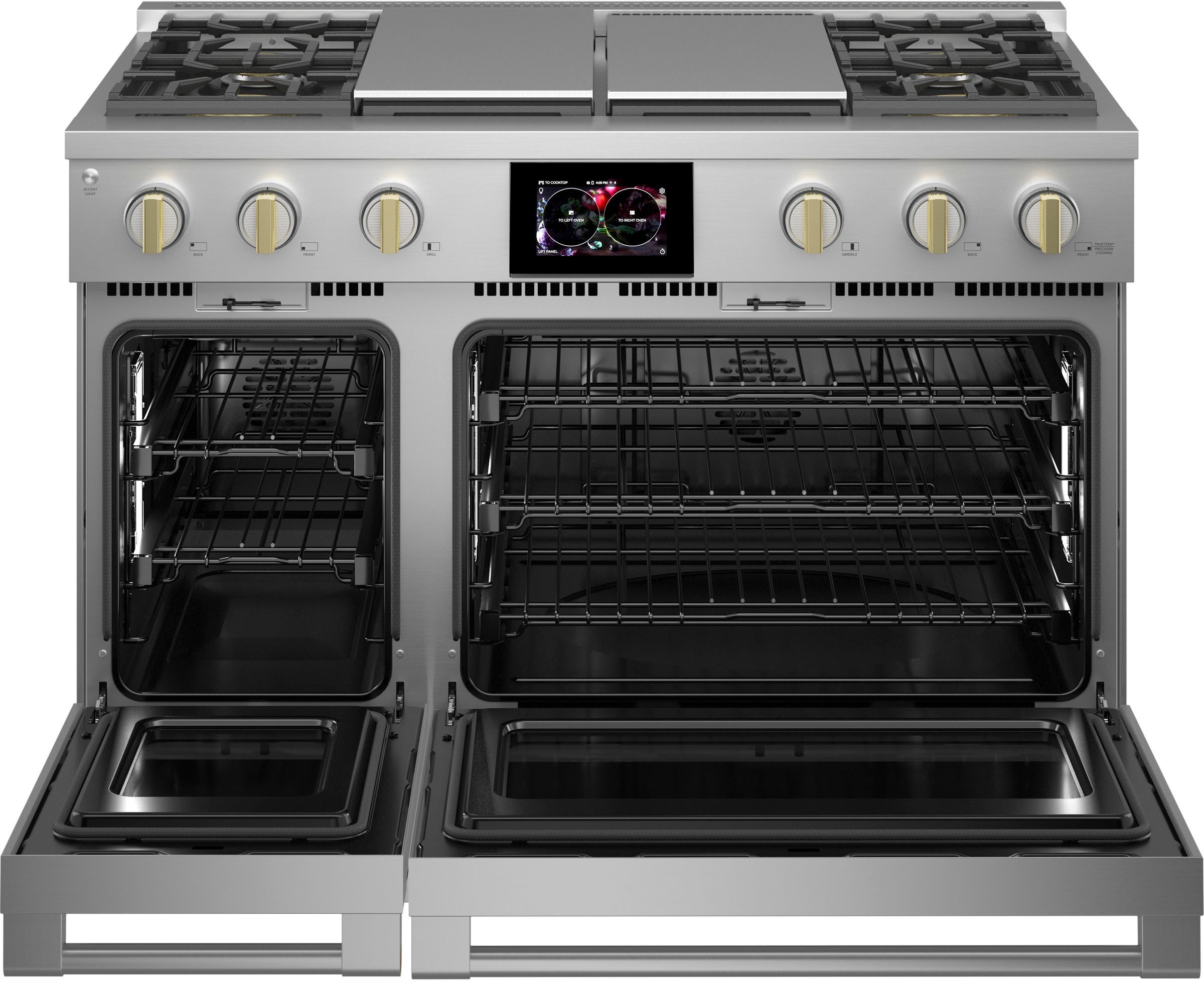 ZDP484NGTSS Monogram 48 Inch Professional Dual Fuel Smart Range with Griddle and Grill - Stainless Steel-6