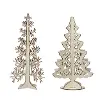 Assorted 8 Inch Cream Wood Interlocking Laser Cut Tree